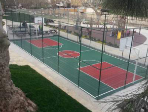 Beykoz belediyesi park içi basketbol sahası
